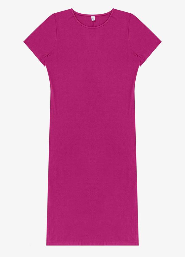 Infinita Cor - Vestido Feminino Midi Plus Size Rosa