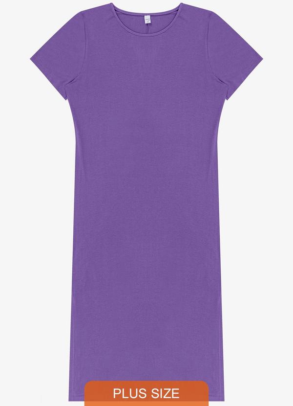 Infinita Cor - Vestido Feminino Midi Plus Size Roxo