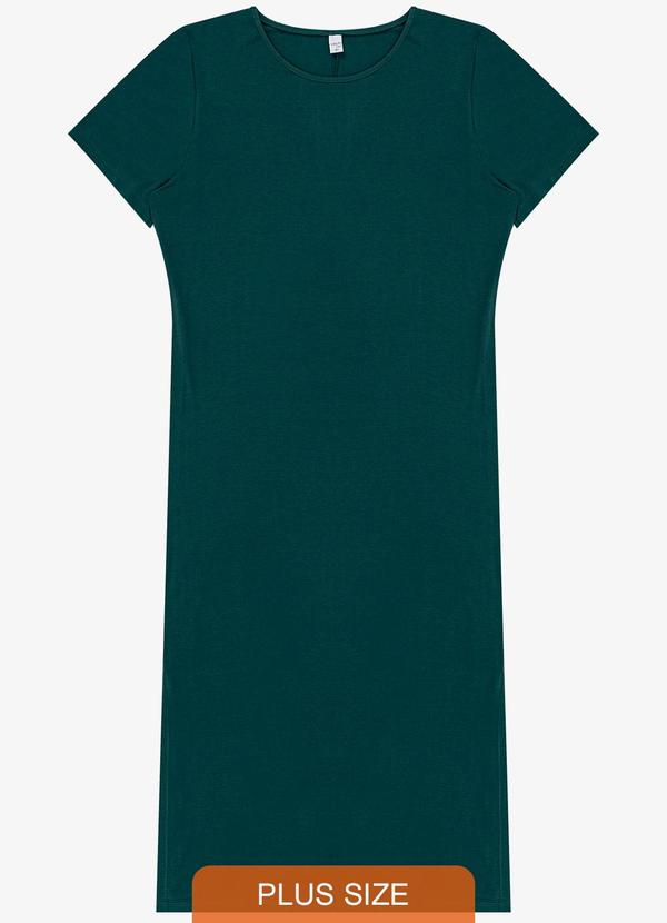 Infinita Cor - Vestido Feminino Midi Plus Size Verde