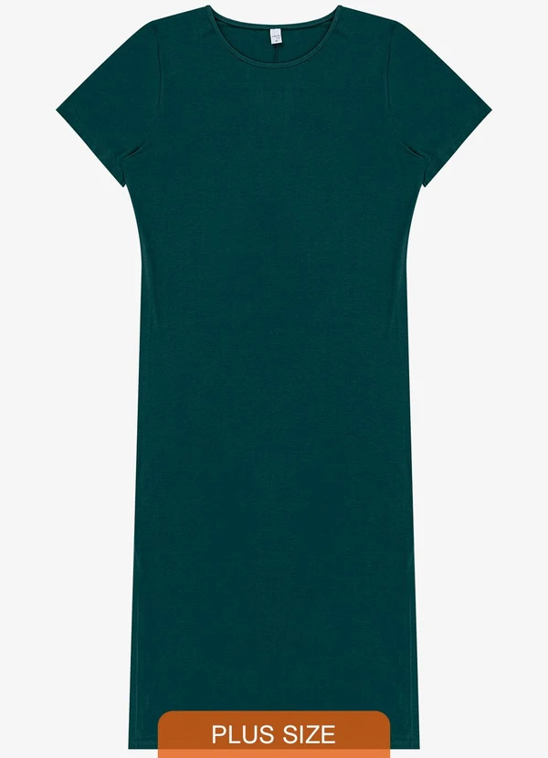 Infinita Cor - Vestido Feminino Midi Plus Size Verde