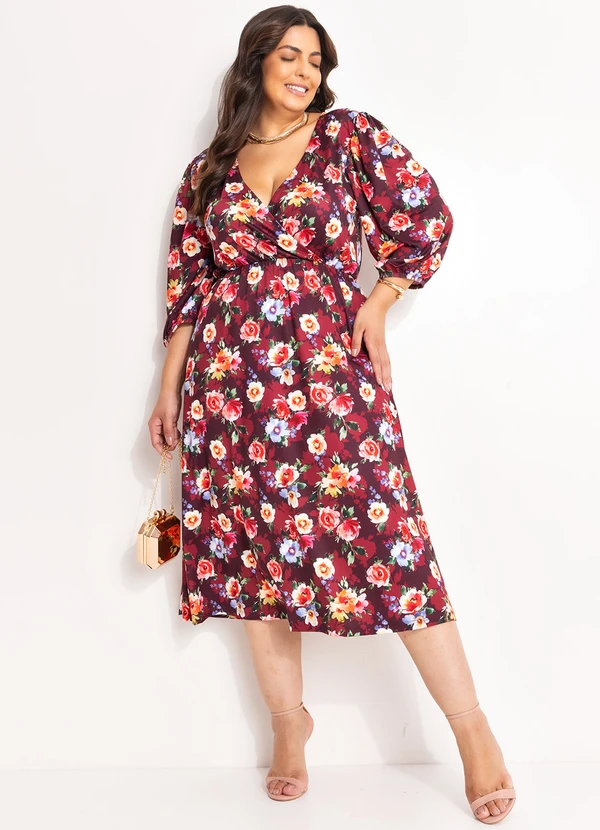 Marguerite - Vestido Floral Capa de Sofá em Malha Fria