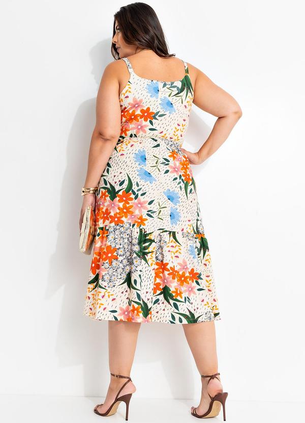 Marguerite - Vestido Floral Colorido em Malha Cotton 4