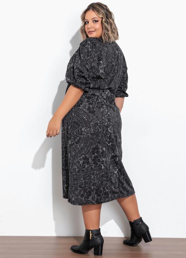 Marguerite - Vestido Floral com Mangas Bufantes Plus Size 4