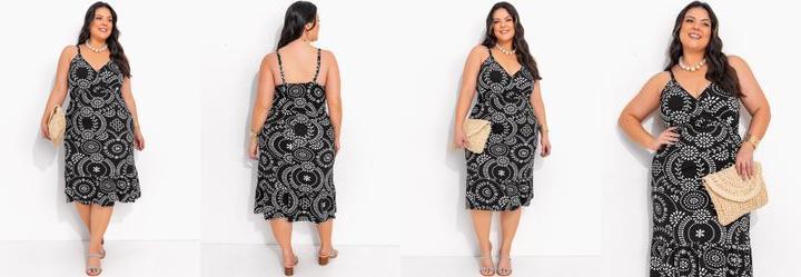 Vestido Floral Laise em Malha de Viscose