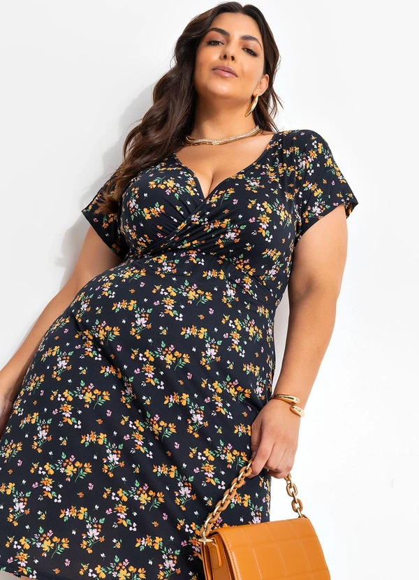 Marguerite - Vestido Floral Miúdo em Malha Fria 2