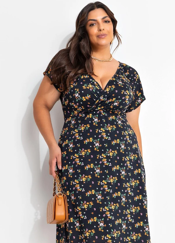 Marguerite - Vestido Floral Miúdo em Malha Fria 1