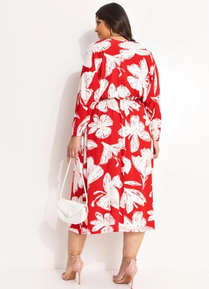 Marguerite - Vestido Floral Pincelado em Malha de Viscose - MARGUERITE