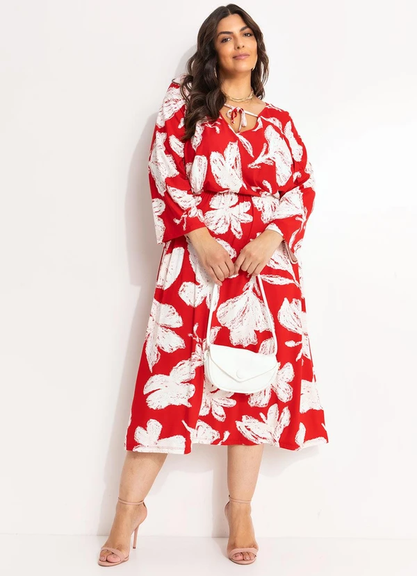 Marguerite - Vestido Floral Pincelado em Malha de Viscose 3