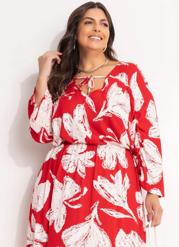 Marguerite - Vestido Floral Pincelado em Malha de Viscose 5