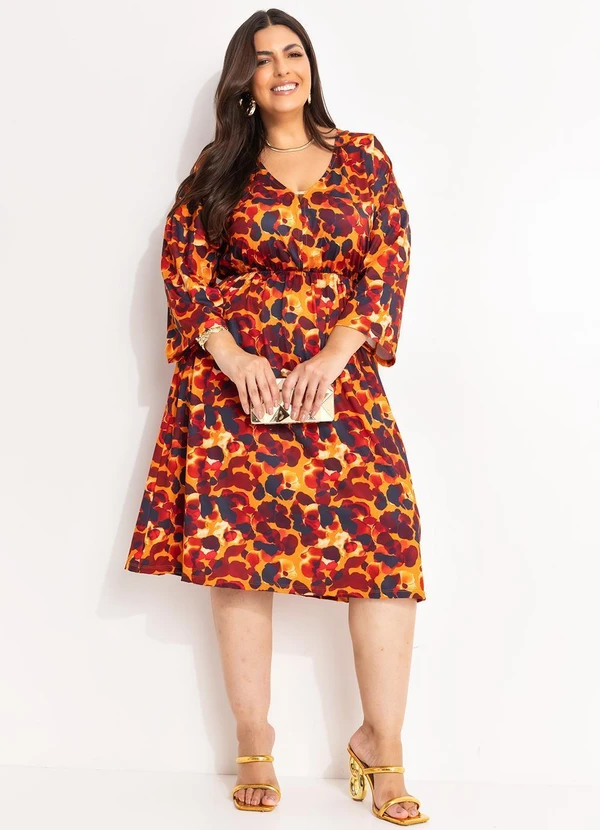 Marguerite - Vestido Fogo Mesclado em Malha Fria 11