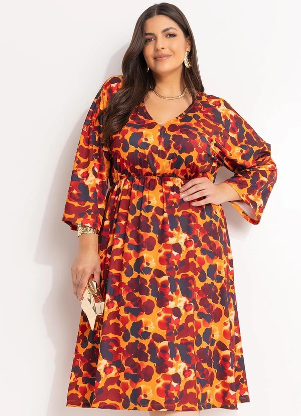 Marguerite - Vestido Fogo Mesclado em Malha Fria 10