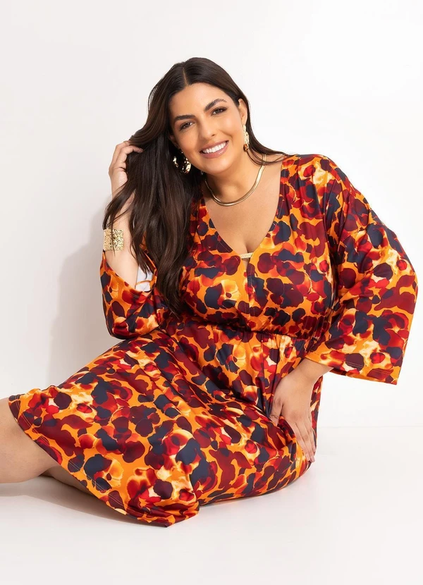 Marguerite - Vestido Fogo Mesclado em Malha Fria 9