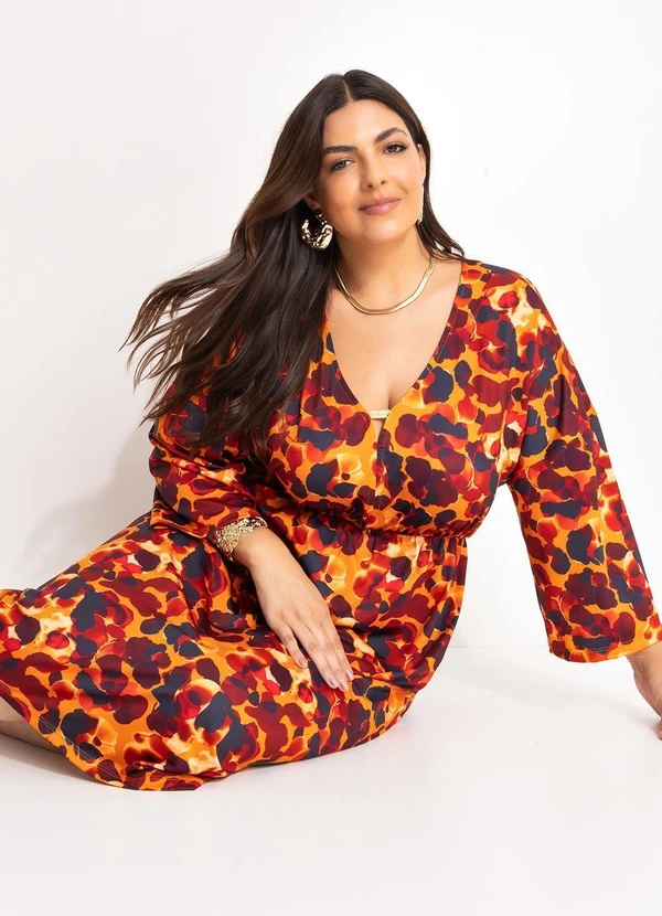 Marguerite - Vestido Fogo Mesclado em Malha Fria 8