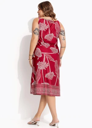 Marguerite - Vestido Folhagem Barrada em Malha Fria - MARGUERITE