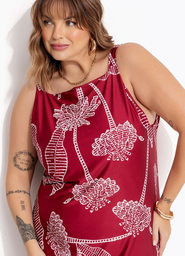 Marguerite - Vestido Folhagem Barrada em Malha Fria 6