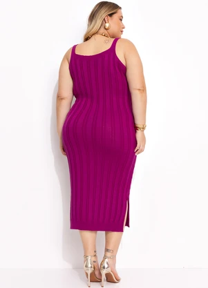 Marguerite - Vestido Fúcsia em Tricô - MARGUERITE