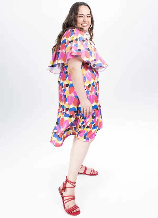 Marguerite - Vestido Geométrico Colorido em Jersey Acetinado 6