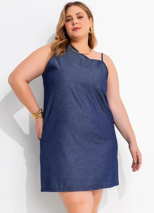 Marguerite - Vestido Jeans Azul Escuro em Jeans Leve - MARGUERITE