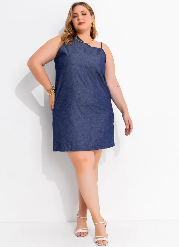Marguerite - Vestido Jeans Azul Escuro em Jeans Leve 3