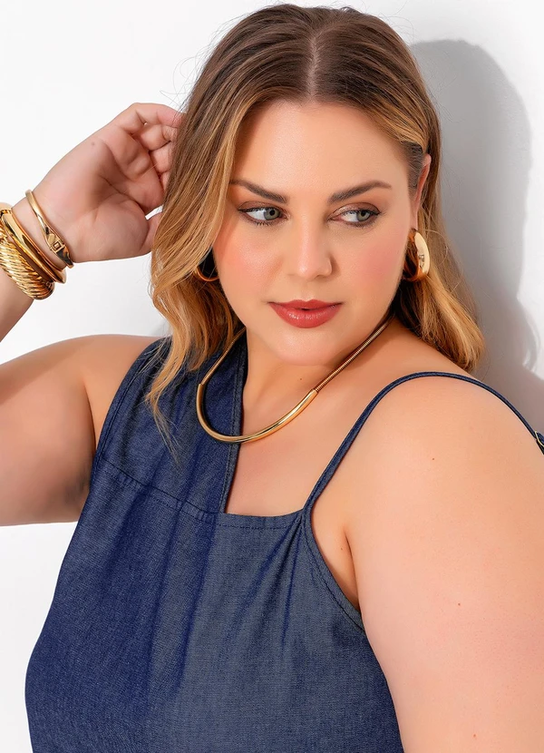 Marguerite - Vestido Jeans Azul Escuro em Jeans Leve 9