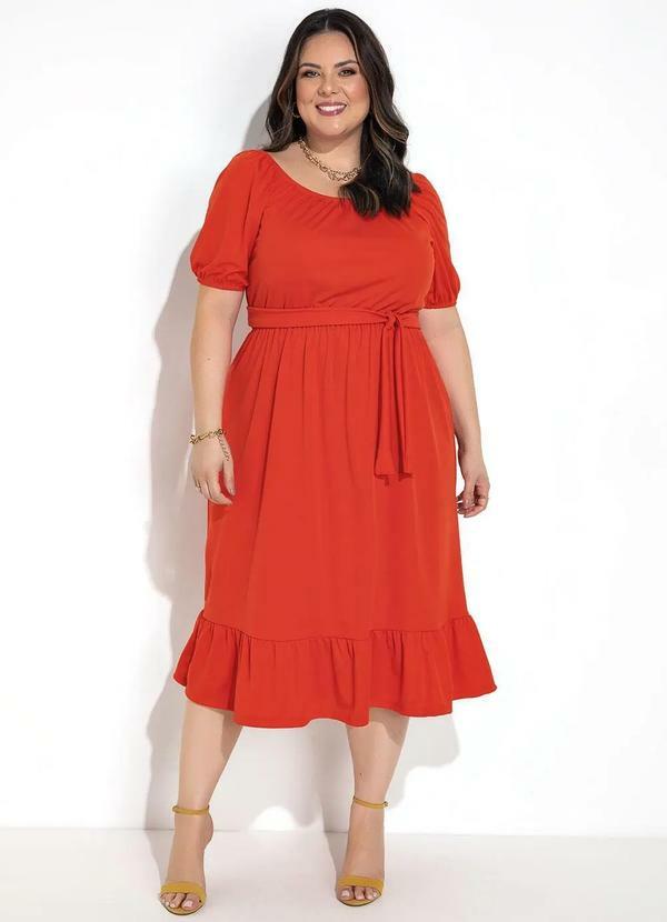 Marguerite - Vestido Laranja Escuro em Malha 3