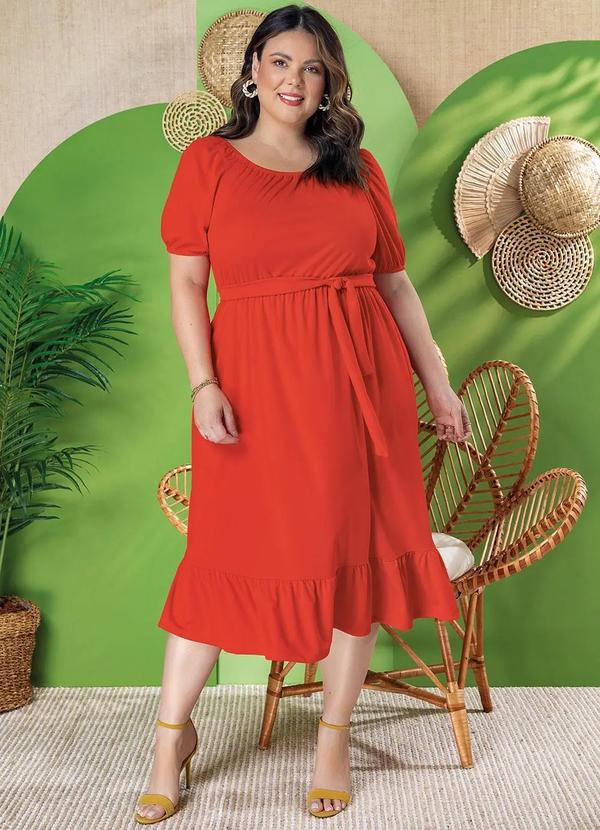 Marguerite - Vestido Laranja Escuro em Malha 5