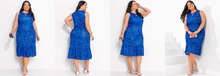 Vestido Lembrana Martima em Jersey Acetinado