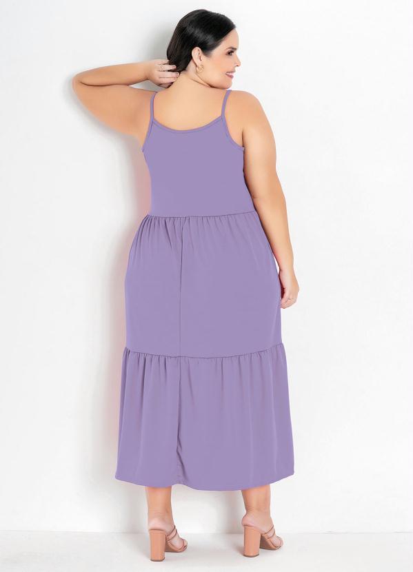 Marguerite - Vestido Lilás com Transpasse Plus Size 2