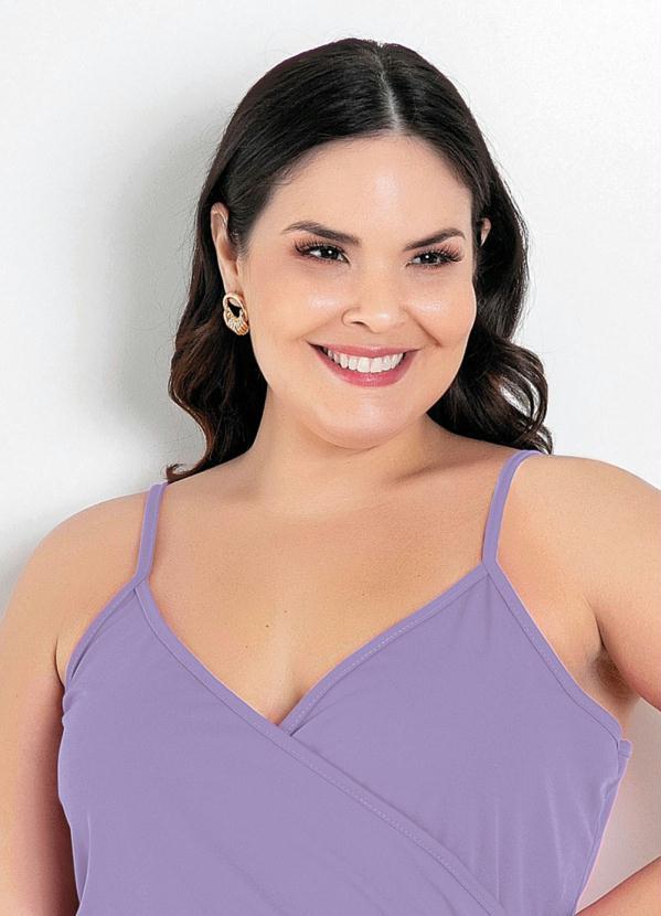 Marguerite - Vestido Lilás com Transpasse Plus Size 3