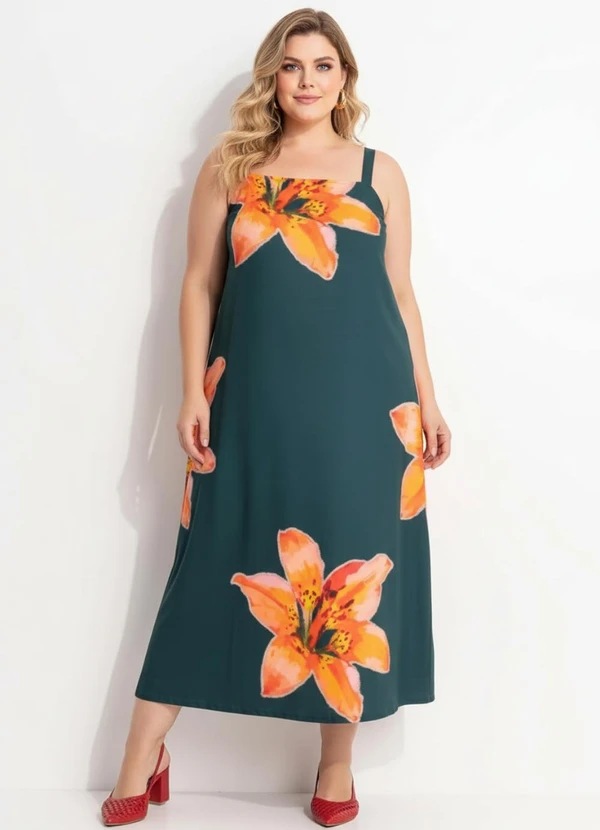 Marguerite - Vestido Lírio Laranja em Malha Fria