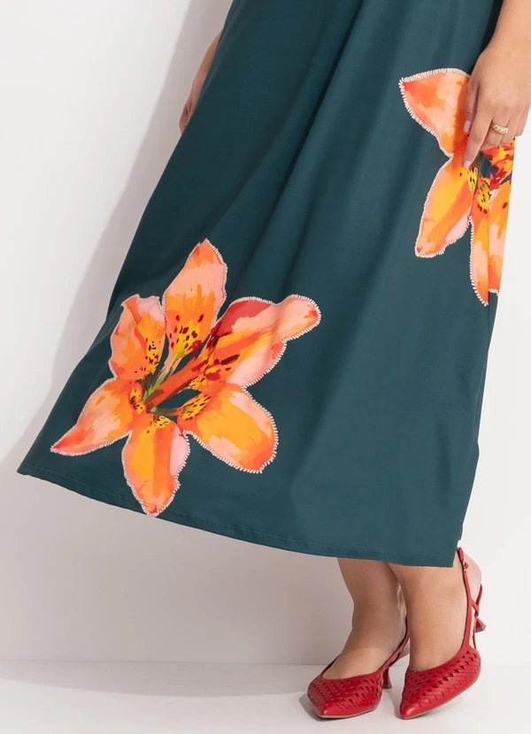 Marguerite - Vestido Lírio Laranja em Malha Fria 8