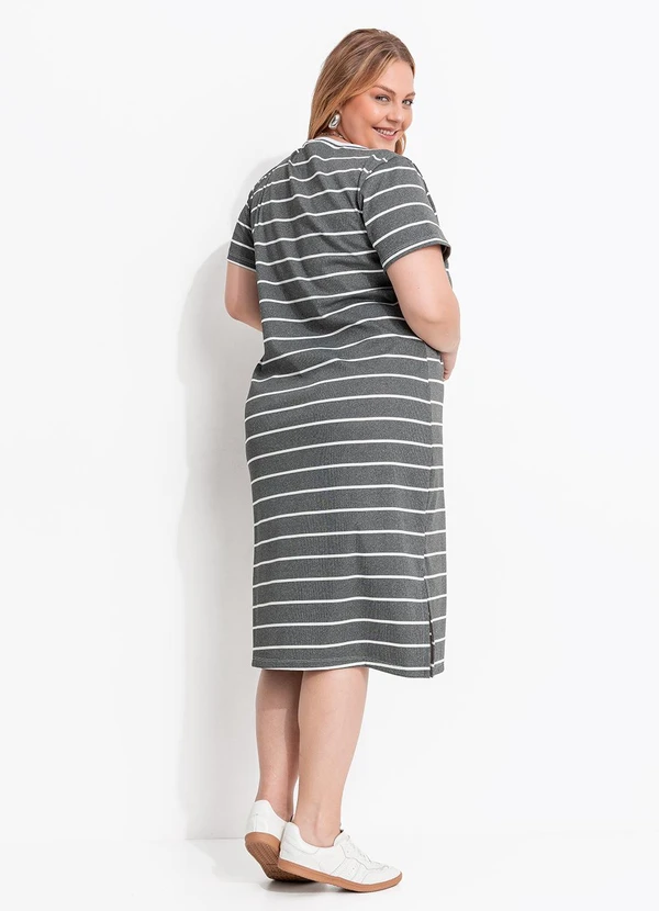 Marguerite - Vestido Listrado em Canelado 2