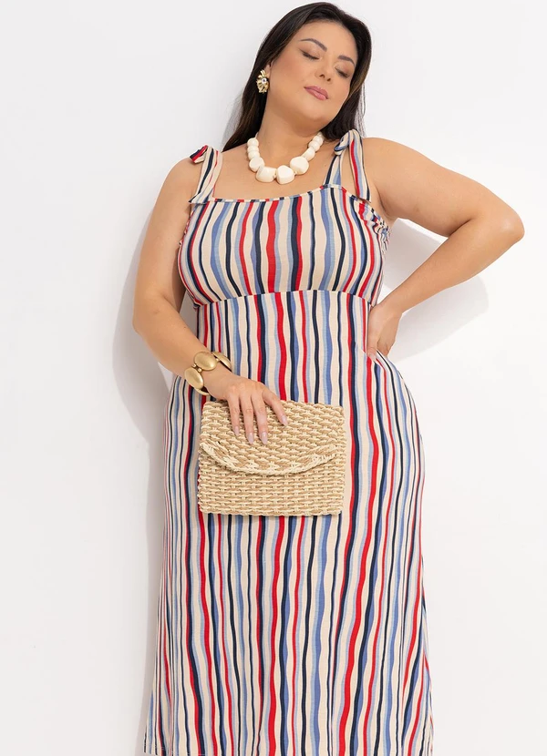 Marguerite - Vestido Listrado Irregular em Malha de Viscose 5