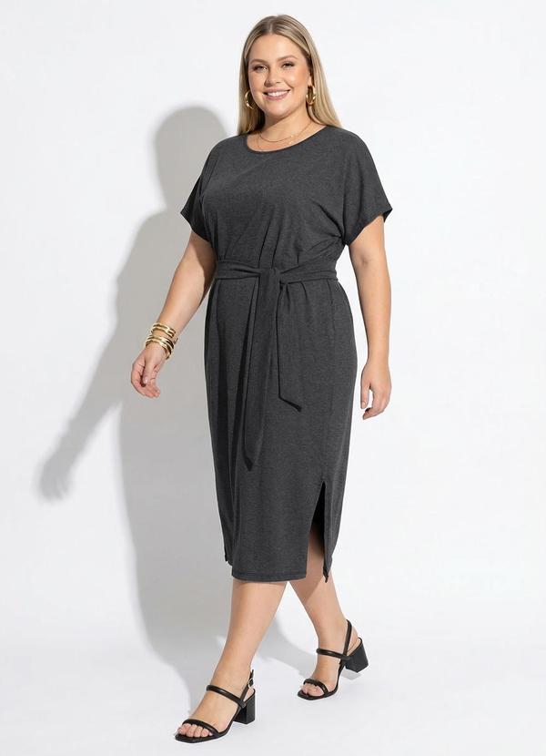 Vestido Longo (Cinza) em Meia Malha