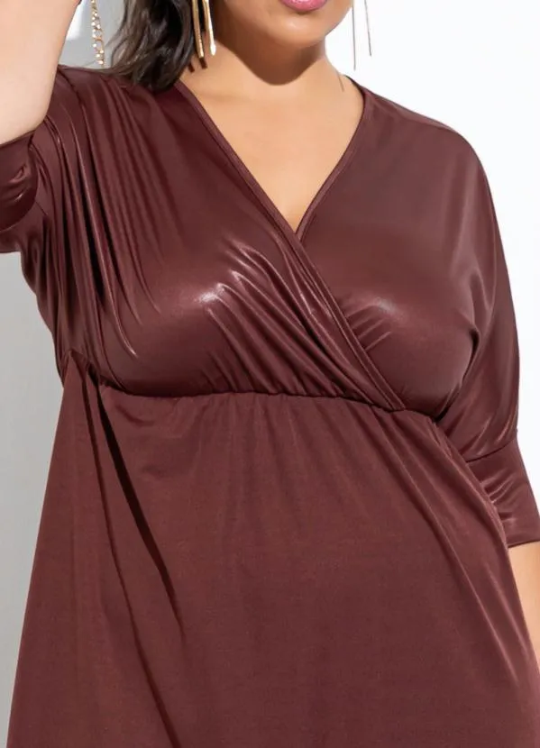 Marguerite - Vestido Marrom em Cirrê 1