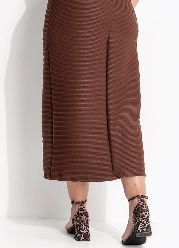 Marguerite - Vestido Marrom em Malha Canelada 7