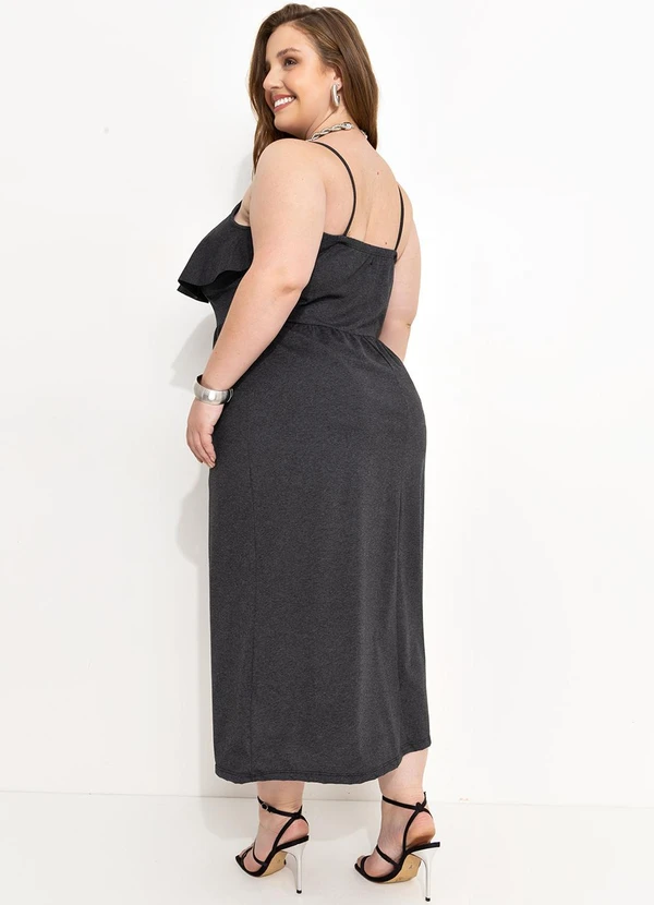 Marguerite - Vestido Mescla Escuro em Malha 4