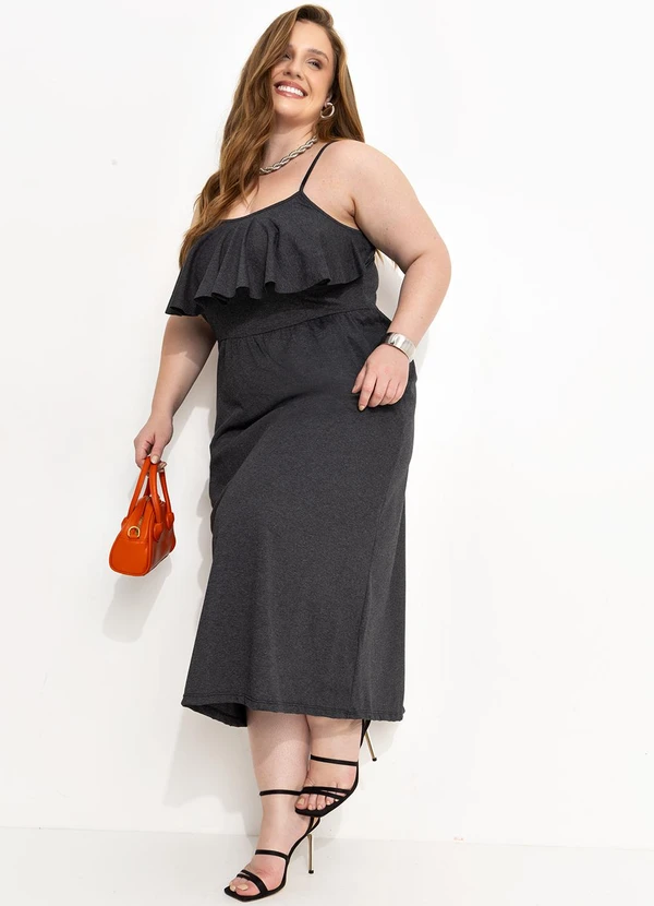 Marguerite - Vestido Mescla Escuro em Malha 3