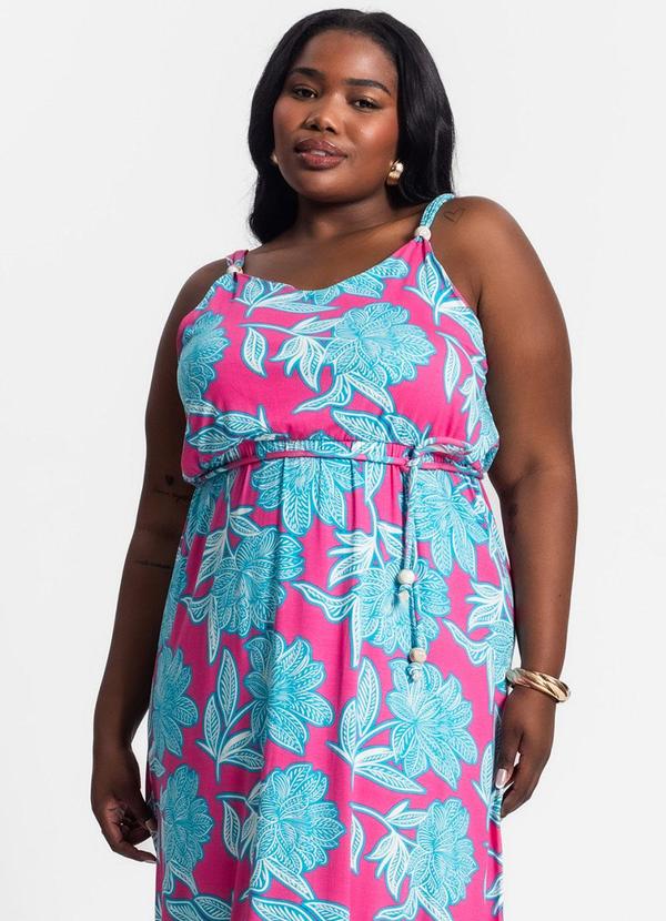 Secret Glam - Vestido Midi com Estampa Feminino Rosa 4