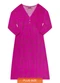 Outlet - Vestido Midi Estampado Plus Size Feminino Rosa  - variação: Rosa