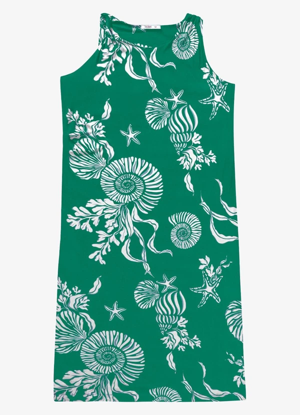 Secret Glam - Vestido Midi Estampado Verde