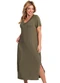 Secret Glam - Vestido Midi Feminino com Decote em V Preto - variação: Verde