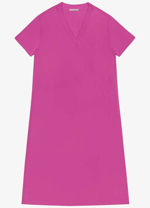 Secret Glam - Vestido Midi Feminino Plus Size Rosa