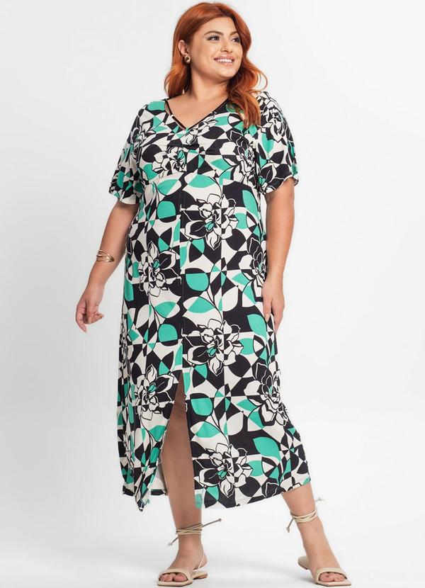 Secret Glam - Vestido Midi Feminino Plus Size Verde 3