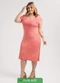 Habana - Vestido Midi Plus Size em Viscose Verde Claro - variação: Rosa