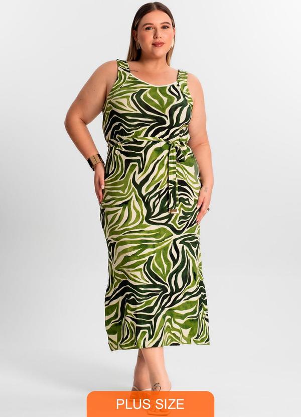 Secret Glam - Vestido Midi Plus Size Verde