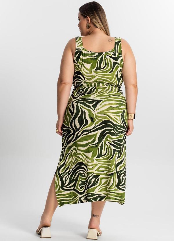 Secret Glam - Vestido Midi Plus Size Verde 1