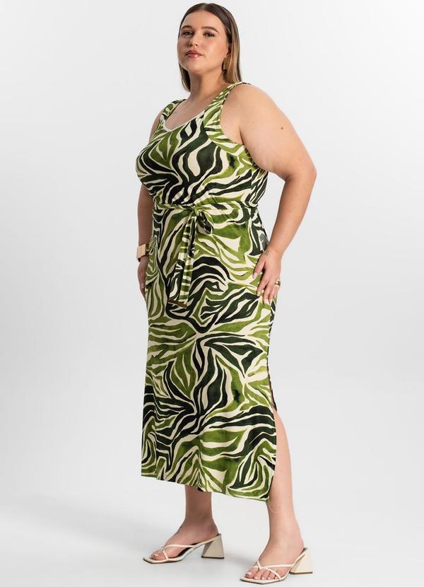 Secret Glam - Vestido Midi Plus Size Verde 3