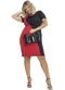 Marguerite - Vestido Midi Preto e Onça Plus Sizeok - variação: Preto e Vermelho