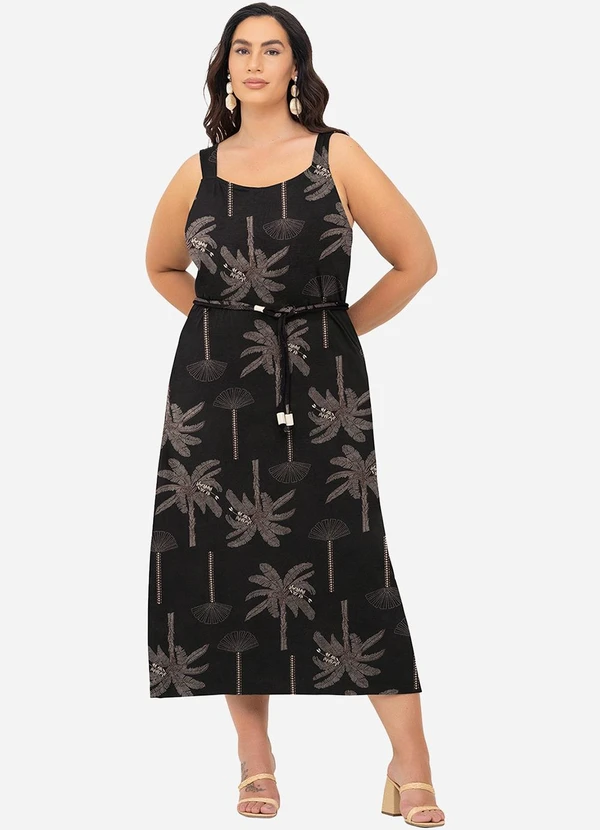 Secret Glam - Vestido Midi Preto